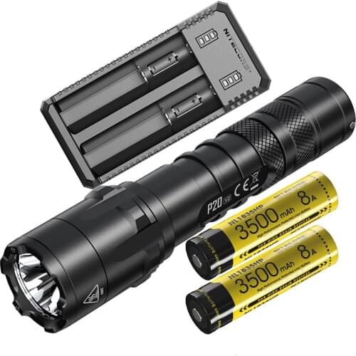 NITECORE P20 V2 Vision Outdoor Tactical Flashlight XP-L2 V6 LED max 1100 Lumen beam throw 222 meter search rescue sports torch
