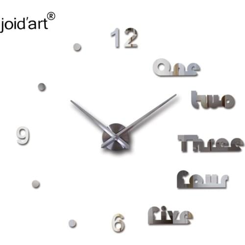 New Quartz Watch Wall Clock Acrylic Mirror Diy Clocks Reloj De Pared Horloge Murale Living Room Simple Acrylic 3d Stickers