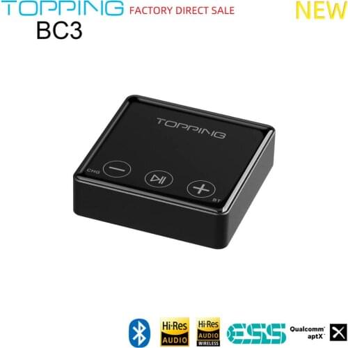 NEW TOPPING BC3 Bluetooth LDAC receiver 24bit 96kHz SBC/AAC/APTX-HD CSR8675 ES9018Q2C headphone output Line Out car AUX receiver