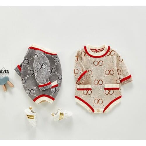 Newborn Baby Girl Clothing Rompers Wool Knitting Tops Long Sleeve Romper Warm Outfits Clothes Baby Girls