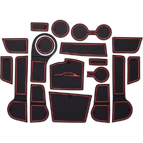 Suitable for Kia Rio 4 X-Line RIO 2017 2018 door gap pad interior door pad/roller coaster mat red/white/orange 18pcs