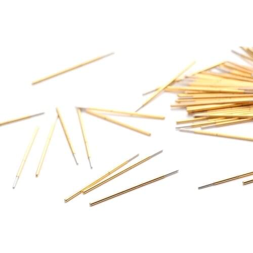 100 / PCS P030-F Spring Test Probe Durable Brass Metal Spring Test Probe Dia 0.30mm Length 11.50mm Pogo Pin
