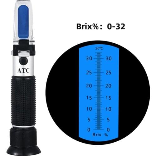 Brix Refractometer 0~32% RHB-32ATC Optical Sugar Food Beverages ATC Content RZ113 Meter Tool Test Handheld