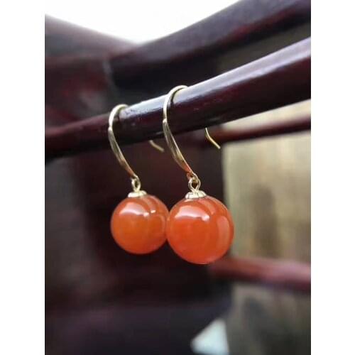 Earings Fashion Jewelry Lanzyo 18k Agate Drop Earrings Fashion Gift For Women Jewelry South Trendy New Wholesale E9.59.501agnh