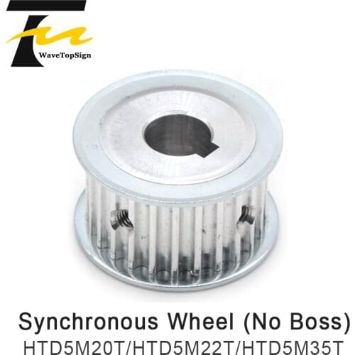Servo motor Pully HTD5M Synchronous pulley 5M 20 Teeth 22 Teeth Holes 14-35mm 16mm-51mm Aluminum Alloy