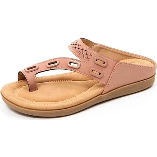 Woman Orthopedic Comfy Premium Summer Slippers Hollow Out Flat Heel Flip Flop A66