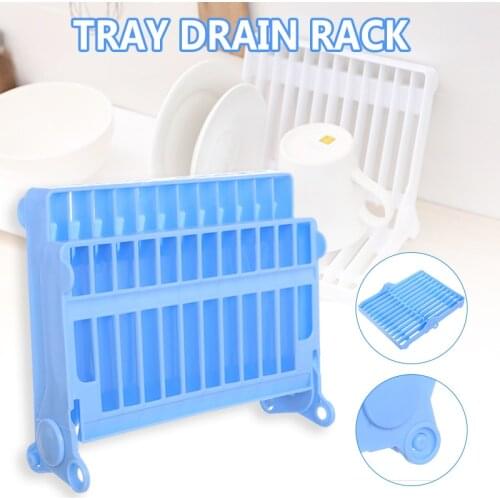 Folding Drain Rack Dishes Cutlery Storage Box Drainer Stand Cup Holder for Kitchen Tableware JW