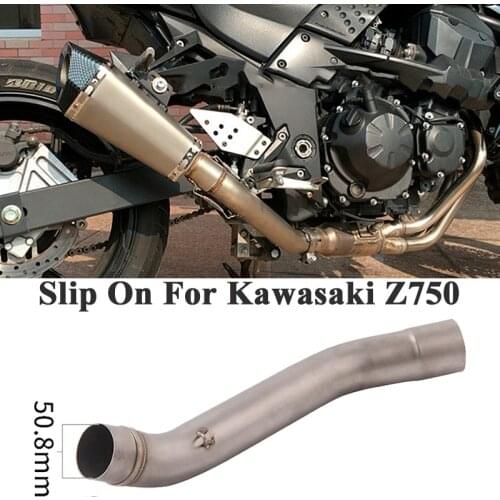 Motorcycle Exhaust Contact Middle Slip Connection Tube For Kawasaki Z750 2007-2012