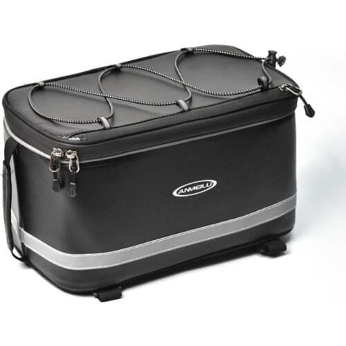 12L Bike Bag Multifunctional Bicycle Rear Seat Bag Waterproof Cycling Rack Trunk Cargo Bag Pannier Big Capacity Bike Accessories