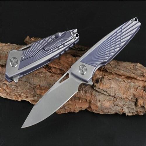 Tactical Folding Knife Radiation (m390) Pocket Outdoor Survival Hunting Camping High Quality Titanium alloy EDC tool