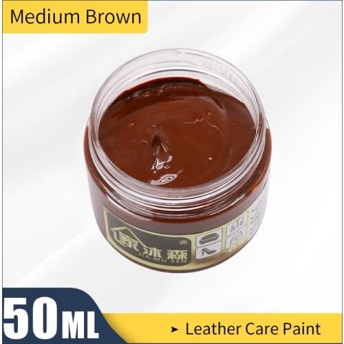 Leather Care Paint Medium Brown Holes Scratch Cracks Rips Leather Repair for Bag Shoes Clothes Leath