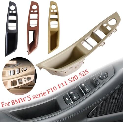 For BMW F10 F11 520d 520i 2011-2013 Door Inner Handle Left Front Interior Door Panel DriverS Seat Button Switch Frame Storage