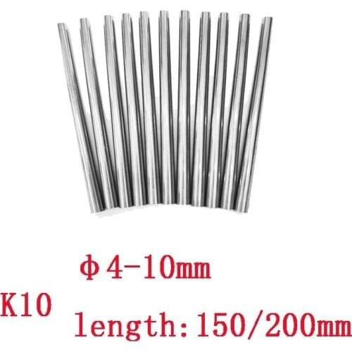 TUNGSTEN Solid Carbide Round Rod 4mm-10mm X 150mm/200mm Extended Bar K10 lathe tools turning tool