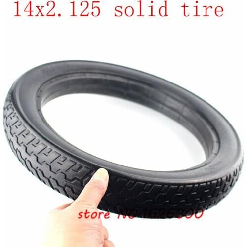 High performance Solid Rubber Electric tire 14*2.125 Electrombile Solid Tyre 14x2.125 Inflation-free Tire
