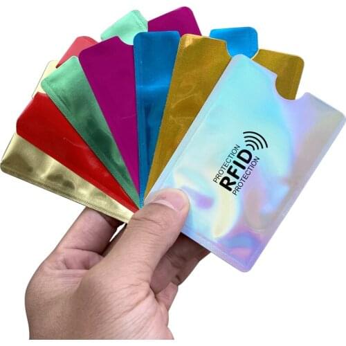 Men Women RFID Blocking Card Sleeve Secure Credit/Debit Card Holder ID Anti Theft