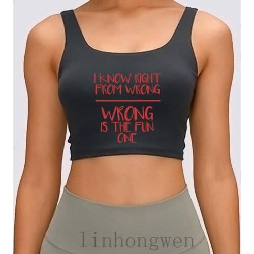 Wrong Sex Fun Bdsm Kinky Women Tank Top Graphic Spring Design Unique S-XL Letter Comical Crop Top