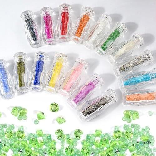 1 Bottle Mixed Crystal Caviar Microbeads Diamonds 3D Nail Art Rhinestone Decorations Pixie DIY Manicure Design Accessories