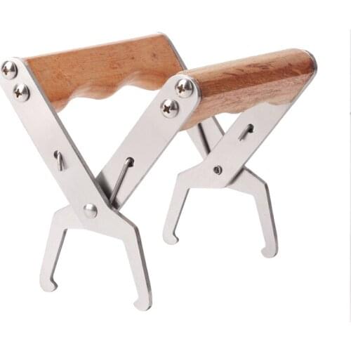 1PCS Bee Hive Frame Clip Stainless Steel Frame Holder Grip Tools with Wooden Handle Lift Clamp Tools Beekeeping Equipments