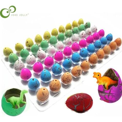 10pcs/lot Novelty Gag Toys Children Toys Cute Magic Hatching Growing Animal Dinosaur Eggs For Kids Educational Toys Gifts GYH