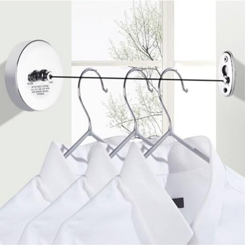 2.8M Non-perforated clothesline telescopic invisible contraction hotel balcony indoor 304 stainless steel wire drying rack