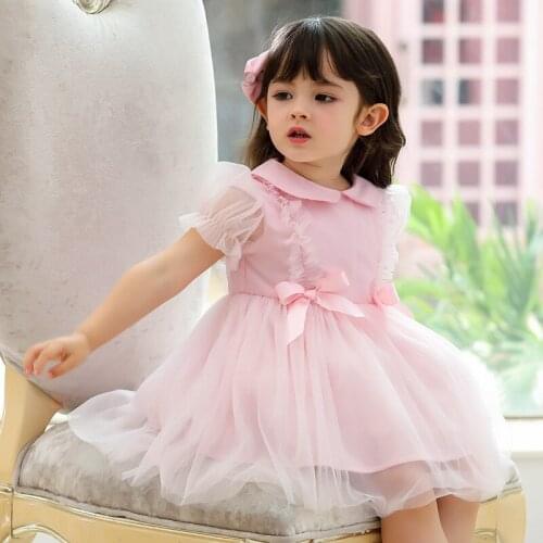 2021 Spanish Baby Girl Lolita Dresses Summer Children Birthday Ball Gowns Litter Girls Bow Dress Kids Spain Boutique Clothes