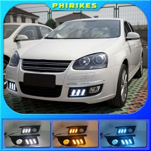2x Car-specific for VW Jetta MK5 Sagitar 2006 2007 2008 2009 2010 LED DRL daytime running lights Fog Lamp Cover Frame