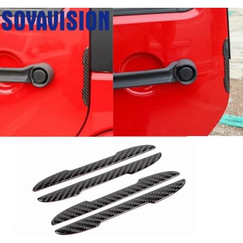 4PCS Black Car Stickers Scratches On Car Body Stickers Door Stickers for Jeep Wrangler TJ JK JL Anti-Collision Strip Protector