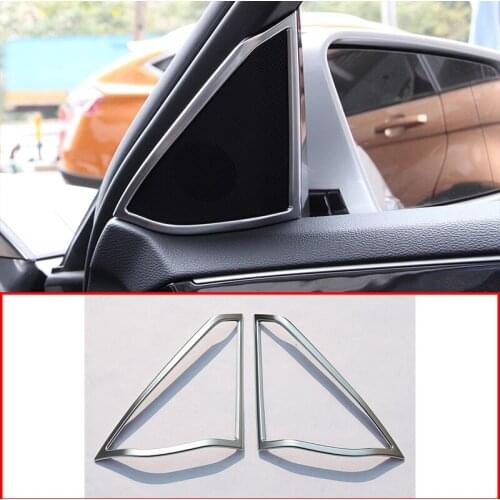 ABS Chrome Car Door Audio Speaker Frame Cover Trim Sticker For Mercedes Benz E Class W212 2012-2015 Auto Styling Accessories