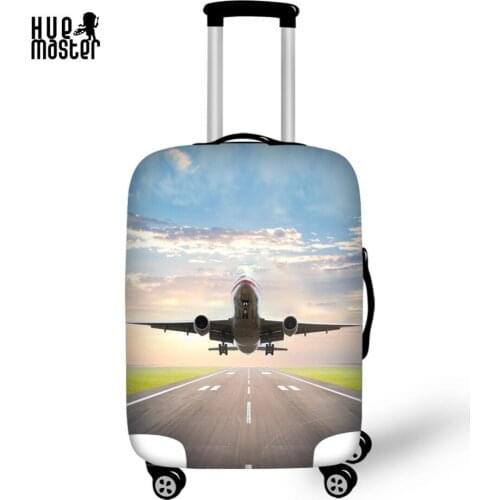 Travel Accessories Luggage Cover Airplane Design Cover For A Suitcase Waterproof Elastic Baggage Case Cover With Zipper