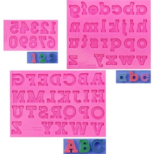 Alpbabeet Capital/Letter/Figure/Number silicone mold fondant mold cake decorating tools chocolate gumpaste mold T1158