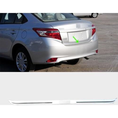 Car Accessories Exterior Stainless Steel Rear Tail Door Gate Molding Cover Trim For Toyota Vios/Yaris Sedan 2014 Car-styling