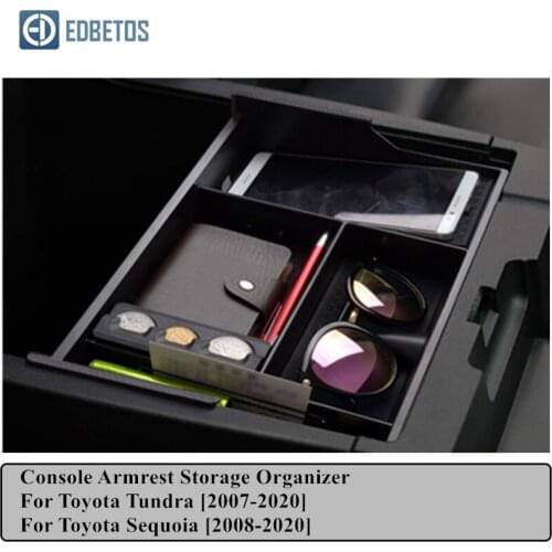 Auto Armrest Box Storage Box For Toyota Tundra 2007-2020 / For Toyota Sequoia 2008-2020 , Car Accessories Styling