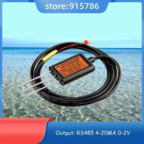 Soil electric conductivity sensor 0-2V 4-20mA RS485 soil moisture soil temperature humidity soil EC sensor three in one 2IN 1