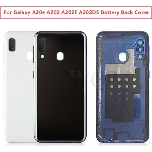 For Samsung Galaxy A20e A202 A202F A202DS Battery Back Cover Housing Battery Door Case With Adhesive Repair Parts