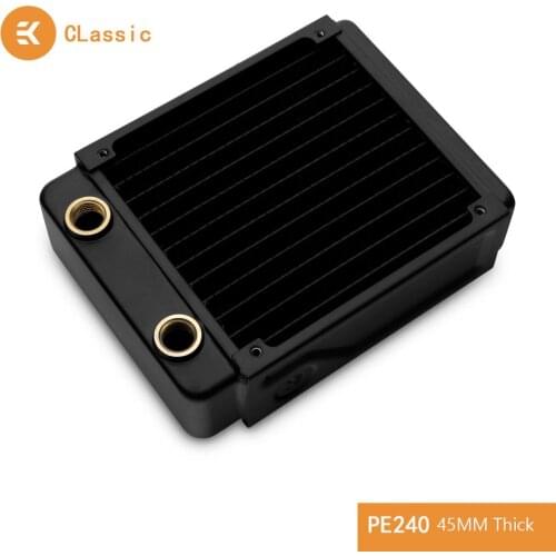Ekwb EK-CoolStream Classic PE 120mm Copper Black Radiator 153 x 120 x 45mm (L x W x H) G1/4 ,Water Cooling Heat Dissipation