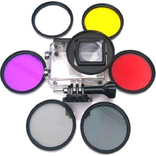 SOOCOO S300/S200 SJCAM SJ6 Legend Diving UV/CPL/ND Filter Waterproof Case Lens Cap Protective Cover For Sj6 Camera Accessories