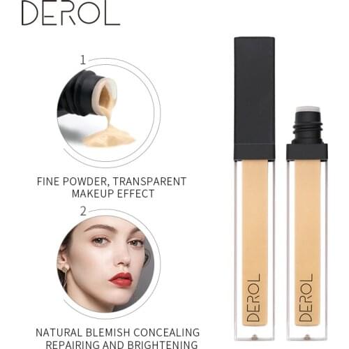 DEROL Concealer Isolate Cover Dark Circles Acne Marks And Spots Natural Nude Makeup Foundation Concealer liquid stockings