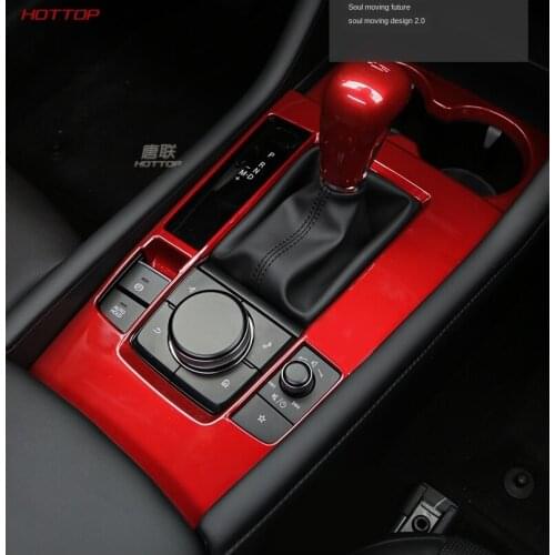 For Mazda 3 Axela CX30 2020 Interior Red Accessories Door Dashboard Console Air oulet Trim Sticker Cup Holder Frame