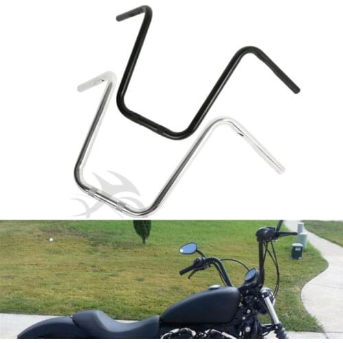 Motorcycle 1" Black Chrome 14" Rise Drag Ape Hanger Bar For Harley Sportster XL 883 1200