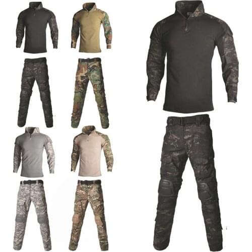 New Men Combat Shirts Tactical Clothing Military Uniform CP Camouflage Multicam Airsoft US Army Suit Breathable Work Clothes