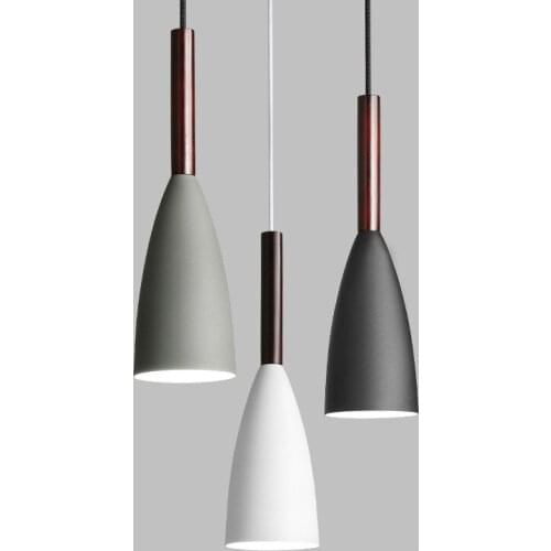 Nordic pendant lamp bedside light Single head Three heads E27 AC110V AC220V 5W personality Hanging Pendant Light white gray