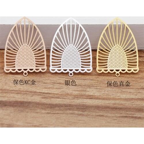 10pcs/lot 38x26mm Hollow waterdrop shape Pendant Charms Metal Jewelry Findings for DIY Fashion Necklace making