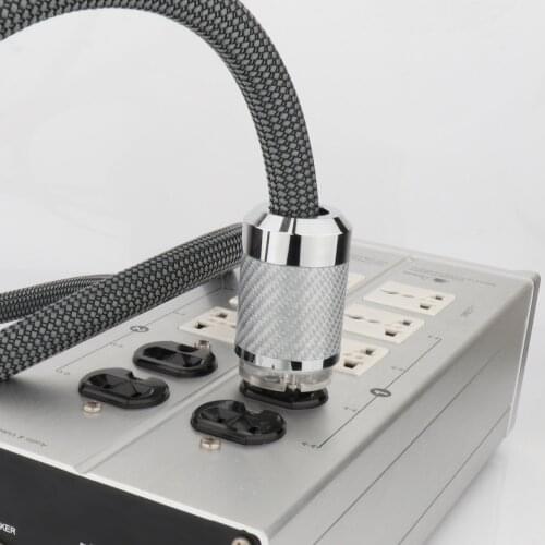 Preffair Hi-End OFC US Hifi Power Cord Power Cable with Rhodium Plated Power Plug US AC Mains Cord Iine for Subwoofer Amplifier