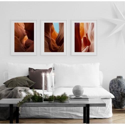 Nordic Modern Desert Rocks Landscape Nordic Art Wall Art Paper Painting Landscape Wall Pictures For Living Room Decor