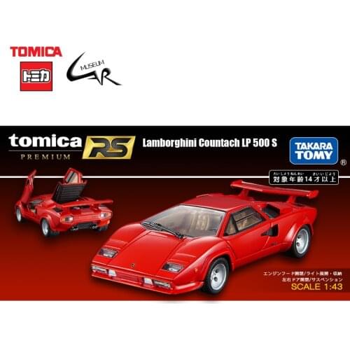 Takara Tomy Tomica Premium Alloy Sports Car 1/43 Model Toy Lamborghini Countach LP500S Diecast Vehicle
