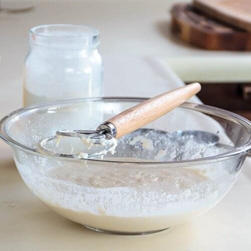 Egg Beater DIY Bread Dough Tools Flour Coil Agitator Kitchen Gadgets Stainless Steel Danish Whisk Stick Baking Accessories