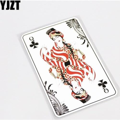 YJZT 7.7CM*12.5CM Personality High-quality PVC Poker Car Sticker Decal Graphical 13-0912
