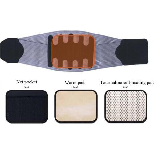 Women Men Medical Lower Back Waist Brace Belt Spine Posrure Support Belts Breathable Lumbar Corset Orthopedic 3 pcs Gaskets