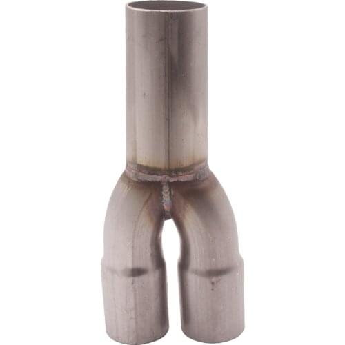 2-1 Fusion Collector SS Double 1.5 'Input Unique ID 1.75' OD Output Exhaust Merge Collector Dual