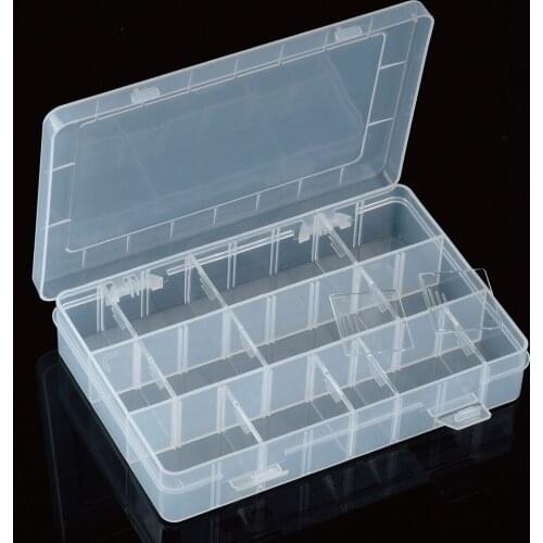 203-132E Plastic Case 24 Grid Utility Component 200x135x39mm Storage Box